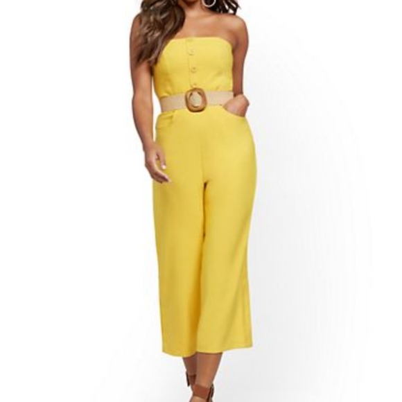 New York & Company Pants - Host Pick! NY&C Button Front Strapless Jumpsuit